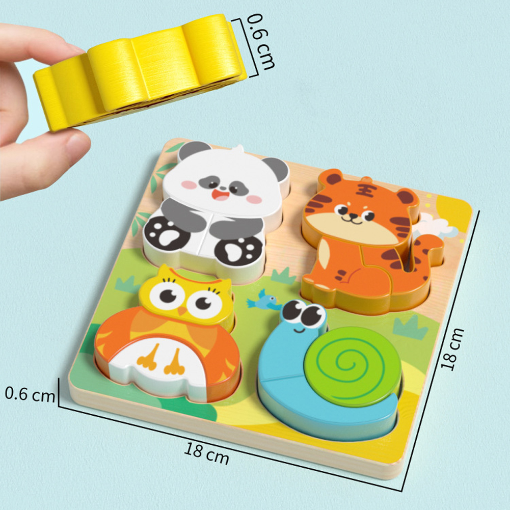 4-in-1 Wooden Animal 3D Puzzle for Early Learning and Cognitive Play product image 3